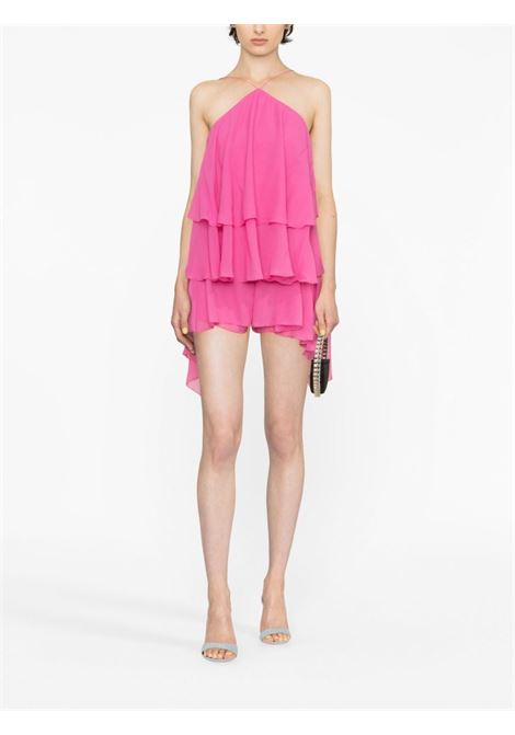 Pink Malena ruffled playsuit - women THE ANDAMANE | TM130165ATNS041PNK